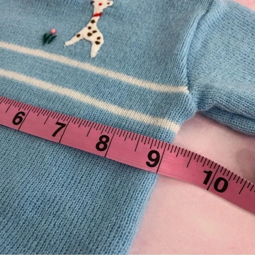 Vintage Pink and Blue Togs matching set blue sweater top & diaper cover 9 months
